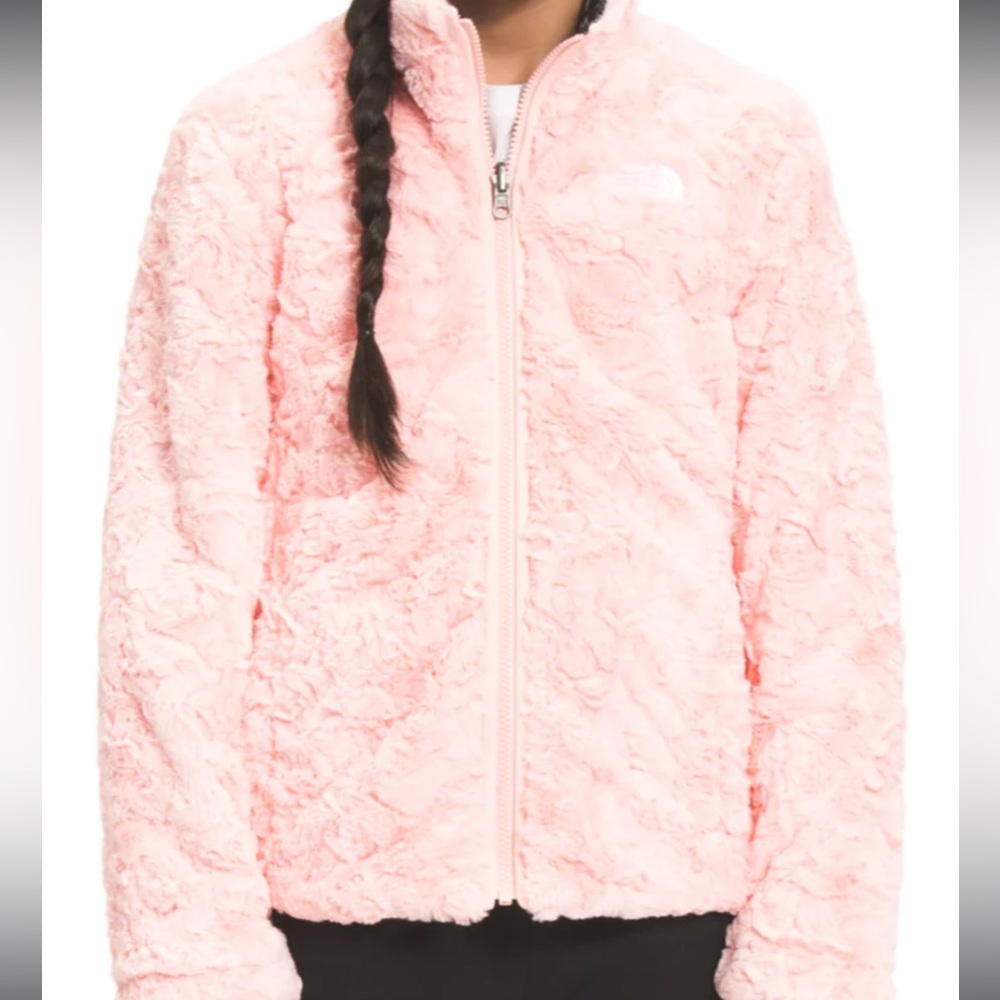North face baby pink reversible jacket